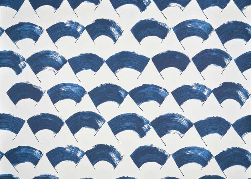 Les Eventails Indigo — Pierre Frey behang