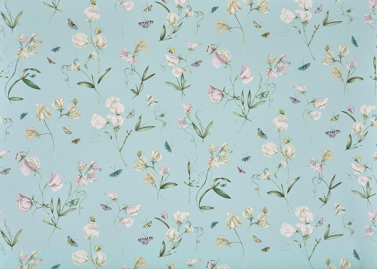 Les Pois de Senteur Ciel — Pierre Frey wallpaper