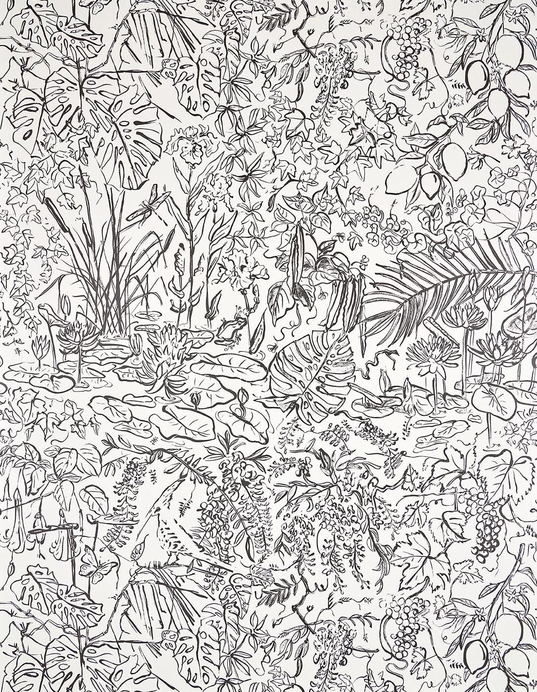 Flore Fusain — Pierre Frey wallpaper