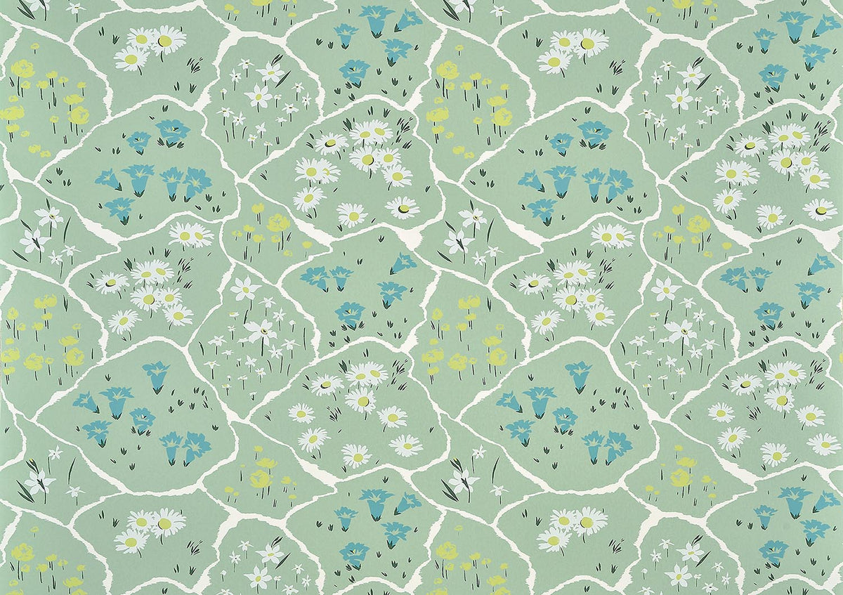 Champ Fleuri Celadon — Pierre Frey wallpaper