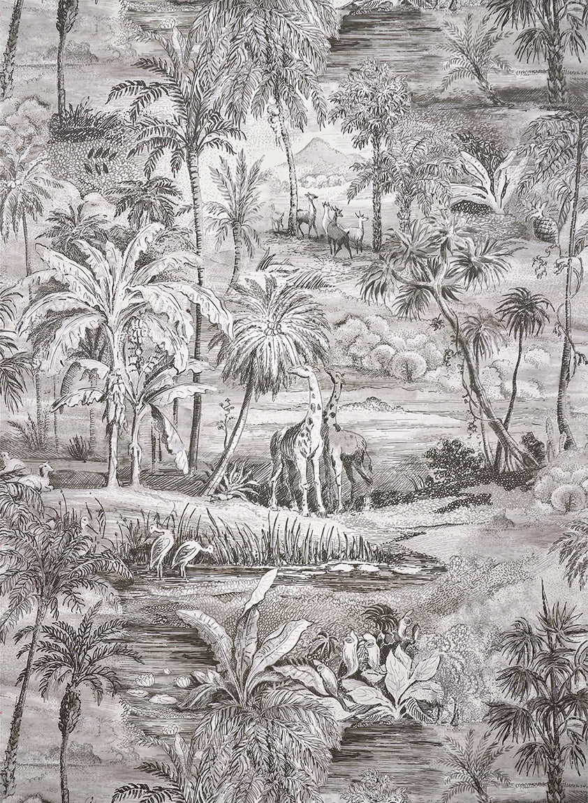 Safari CHARBON — Pierre Frey behang