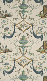 Wallpaper Bazoches Bleu vert — Pierre Frey -tapetti