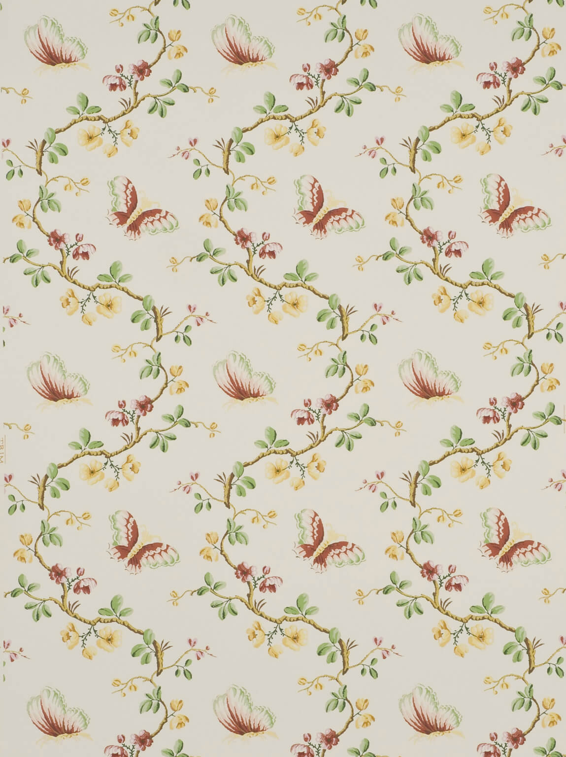 Wallpaper Papillons Corail — Pierre Frey tapet