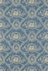 Wallpaper Crespieres Bleu ancien — Pierre Frey behang