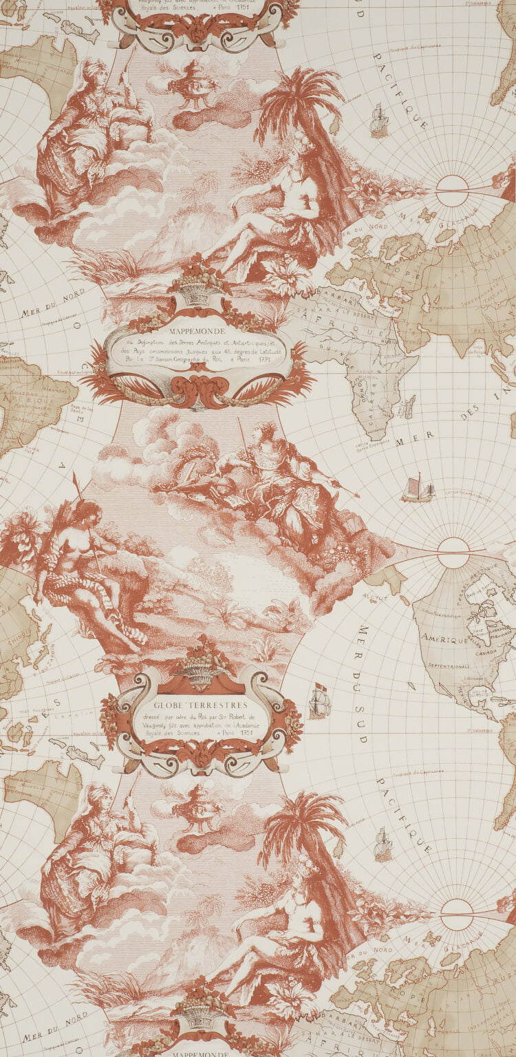 Planisphere Persimmon — Pierre Frey tapet