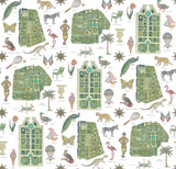 Jardins Parisiens Vert jardin — Pierre Frey behang