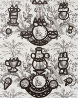 Fontaine et Animaux Barbouillage Noir/blanc — Pierre Frey wallpaper