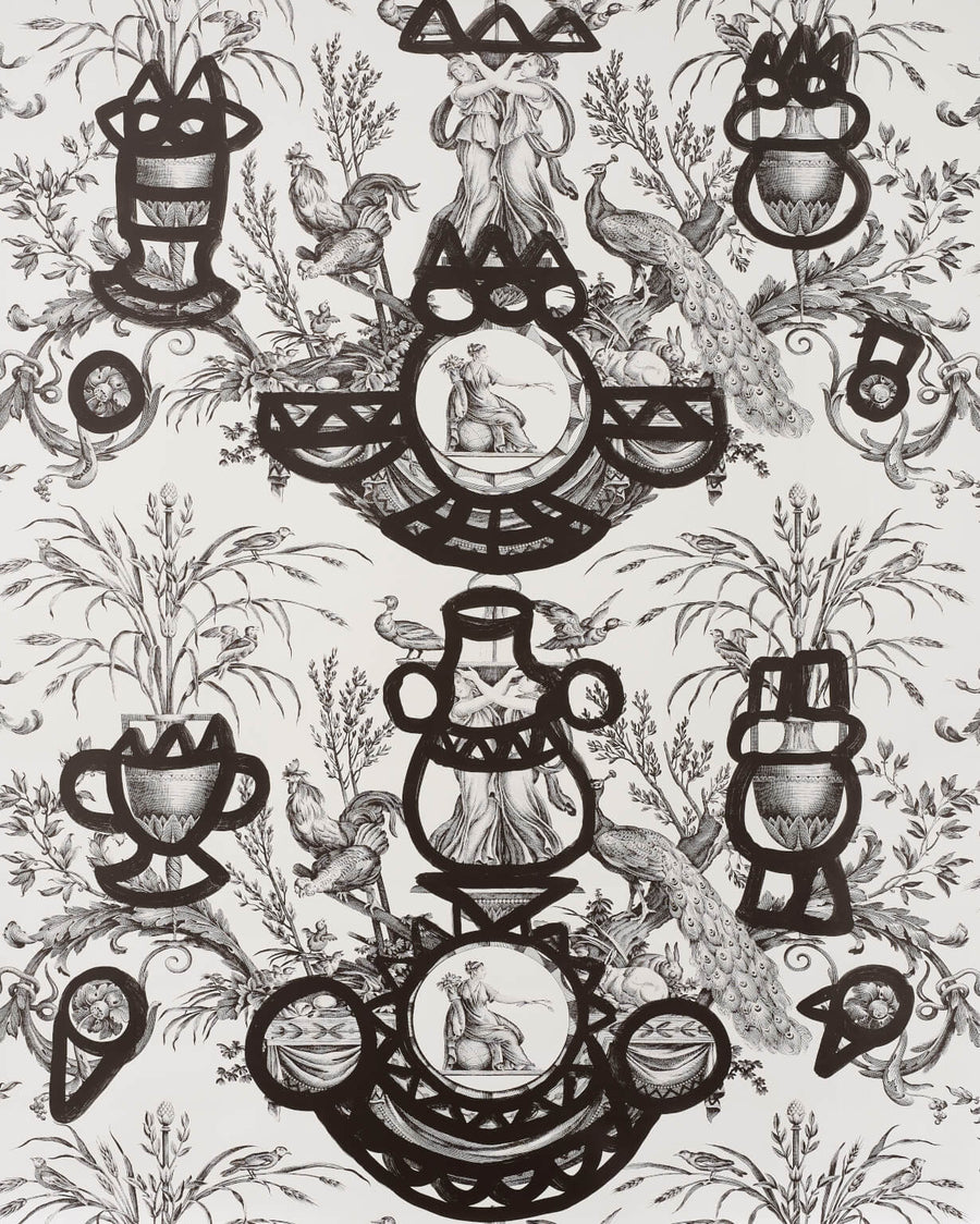 Fontaine et Animaux Barbouillage Tapet — Pierre Frey