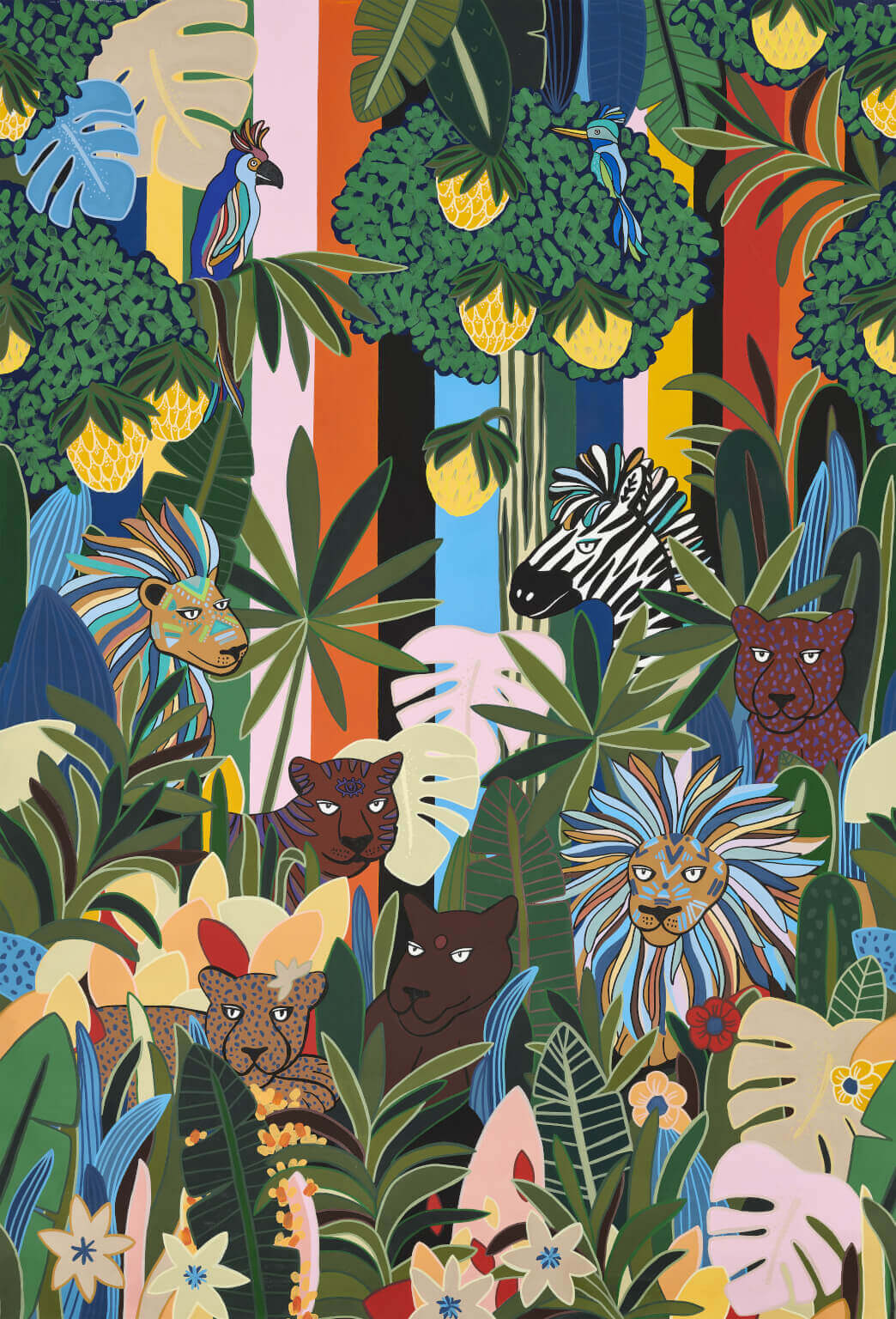 Les Rois de la Jungle Pop — Pierre Frey behang