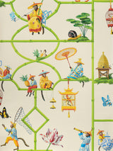 Les Singes Savants Beige — Pierre Frey wallpaper