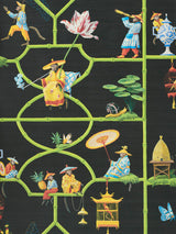 Les Singes Savants Noir — Pierre Frey wallpaper