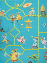 Les Singes Savants Turquois — Pierre Frey wallpaper