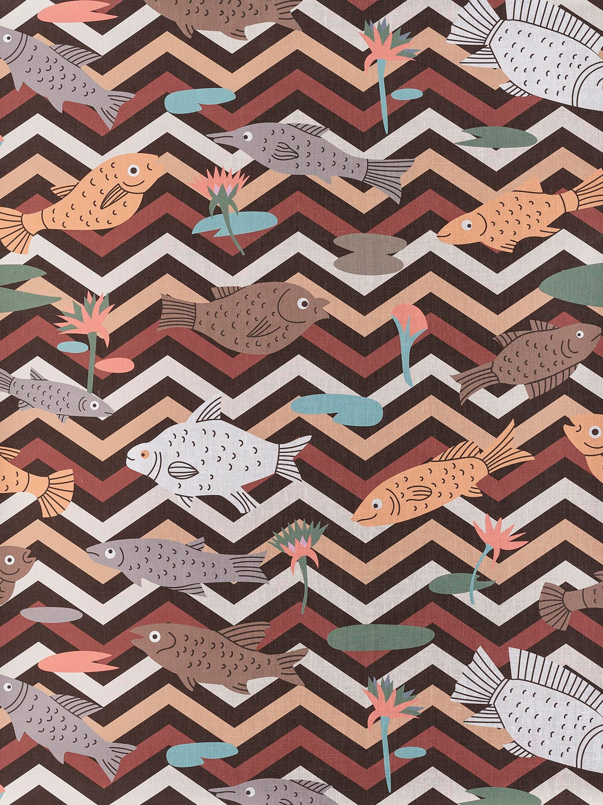 Les Poissons du Nil Cafe — Pierre Frey wallpaper