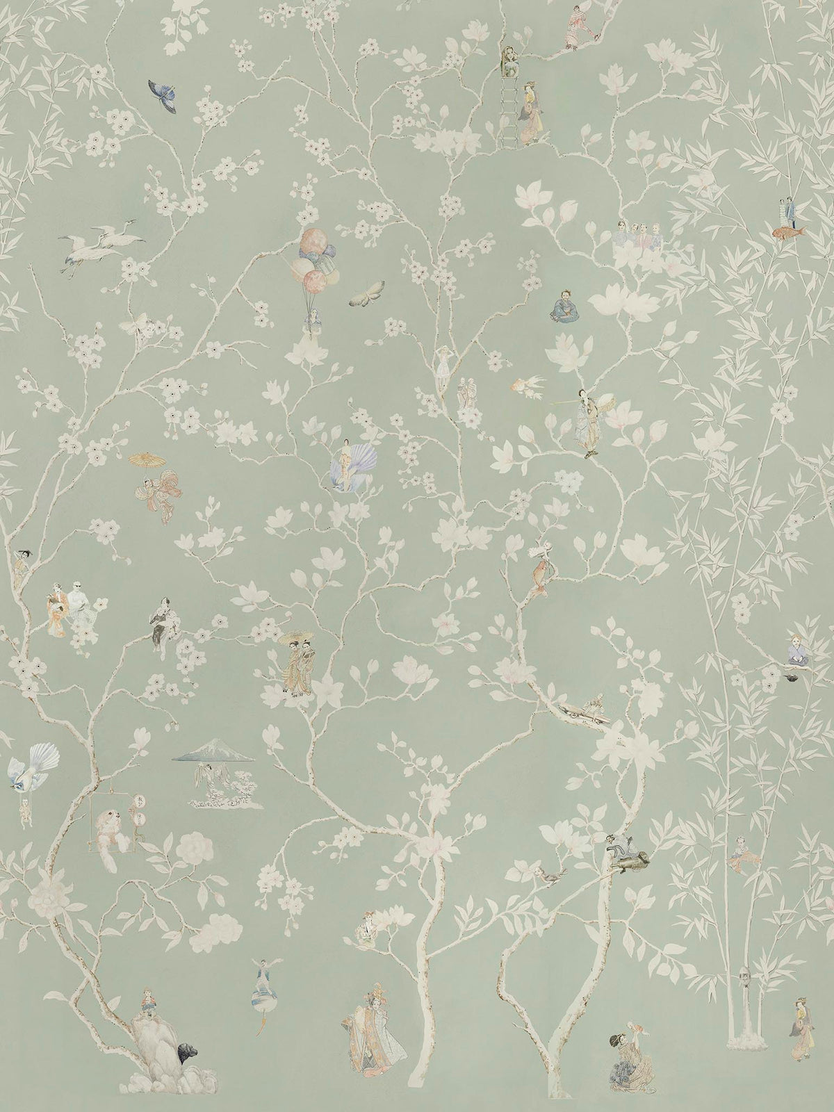 Cherry Kawasaki Vertdegris — Pierre Frey tapet