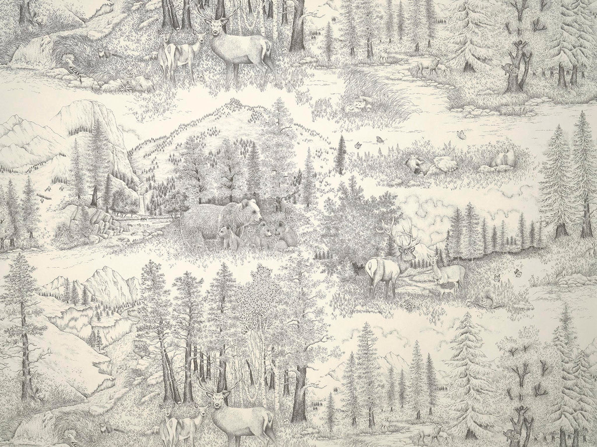 Caribou Fusain — Pierre Frey behang