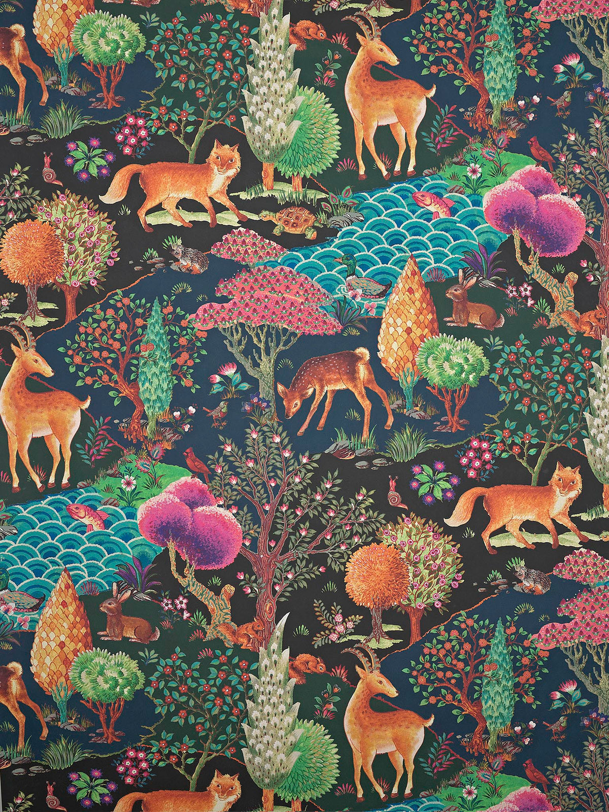 Foret d’Eden Nocturne — Pierre Frey wallpaper