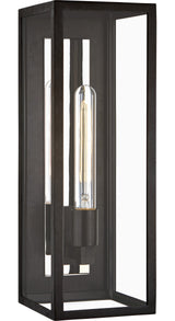 Fresno Large 3/4 Wall Utomhuslampa — Chapman & Myers for Visual Comfort & Co. — Aged Iron with Clear Glass
