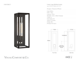 Fresno Large 3/4 Wall Utomhuslampa — Chapman & Myers for Visual Comfort & Co. måttskiss