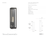 Fresno Large Tall 3/4 Wall Outdoor Light — Chapman & Myers for Visual Comfort & Co. dimension drawing
