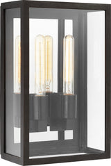 Fresno Medium 2-Light 3/4 Wall Utomhuslampa — Chapman & Myers for Visual Comfort & Co. — Aged Iron with Clear Glass