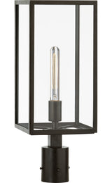 Fresno Post Light Utomhuslampa — Chapman & Myers for Visual Comfort & Co. — Aged Iron with Clear Glass