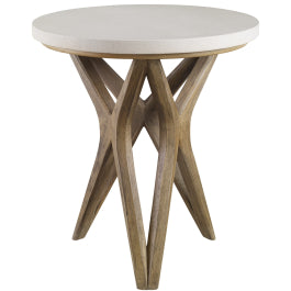 Marnie Limestone Side Table - undefined