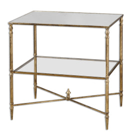 Henzler Mirrored Glass Lamp Table - undefined