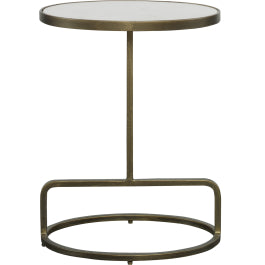 Jessenia White Marble Accent Table - undefined