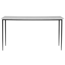 Nightfall White Marble Console Table - undefined