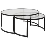 Rhea Black Nesting Coffee Tables S/2 - undefined
