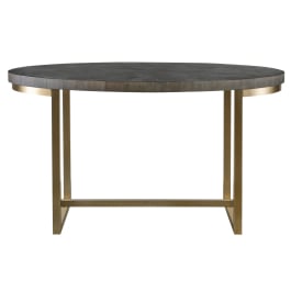 Taja Walnut Oval Desk - undefined
