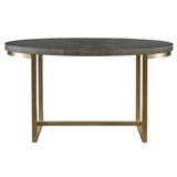 Taja Walnut Oval Desk - undefined