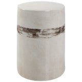 Comanche White Ceramic Garden Stool - undefined