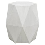 Volker White Geometric Accent Table - undefined
