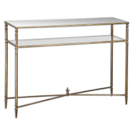 Henzler Mirrored Glass Console Table - undefined