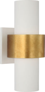 Chalmette Medium Layered -seinävalaisin — Julie Neill for Visual Comfort & Co. — Plaster White and Gild
