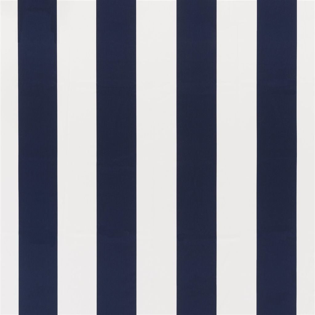 Gaston Stripe Blue Fabric — Ralph Lauren Home tyg