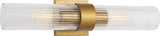 Geneva Linear Vägglampa — Chapman & Myers for Visual Comfort & Co. — Burnished Brass with Clear Glass