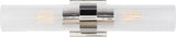 Geneva Linear Vägglampa — Chapman & Myers for Visual Comfort & Co. — Polished Nickel with Clear Glass