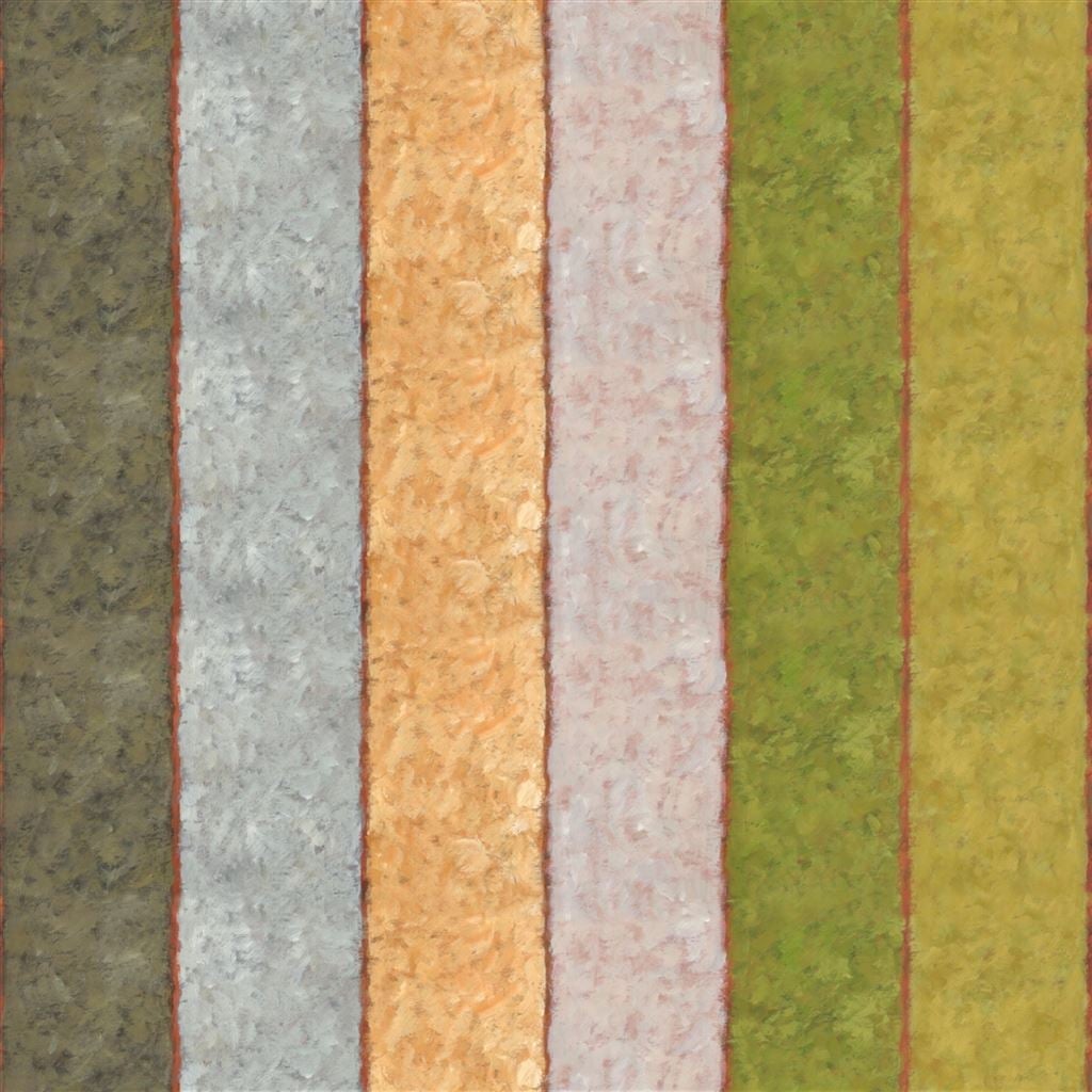 Gesso Stripe Moss — Designers Guild tapet
