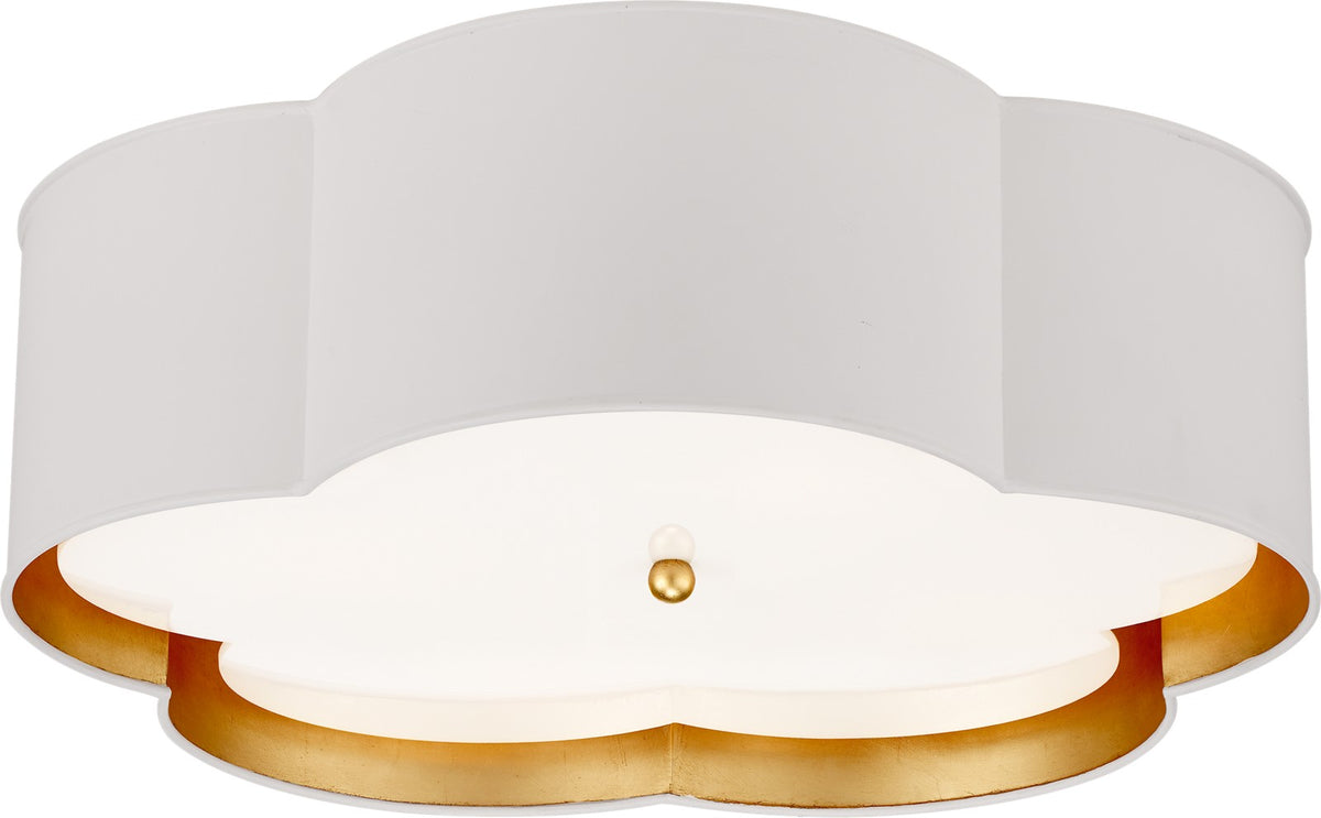 Bryce Plafond Large — White and Gild with Frosted Acrylic