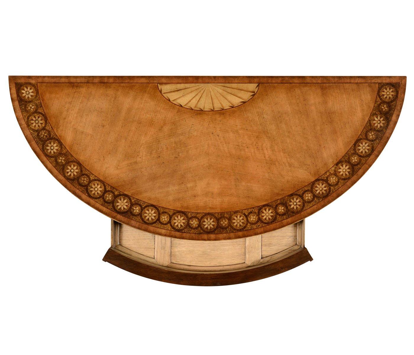 Demilune Console Table Adam Style Gilded