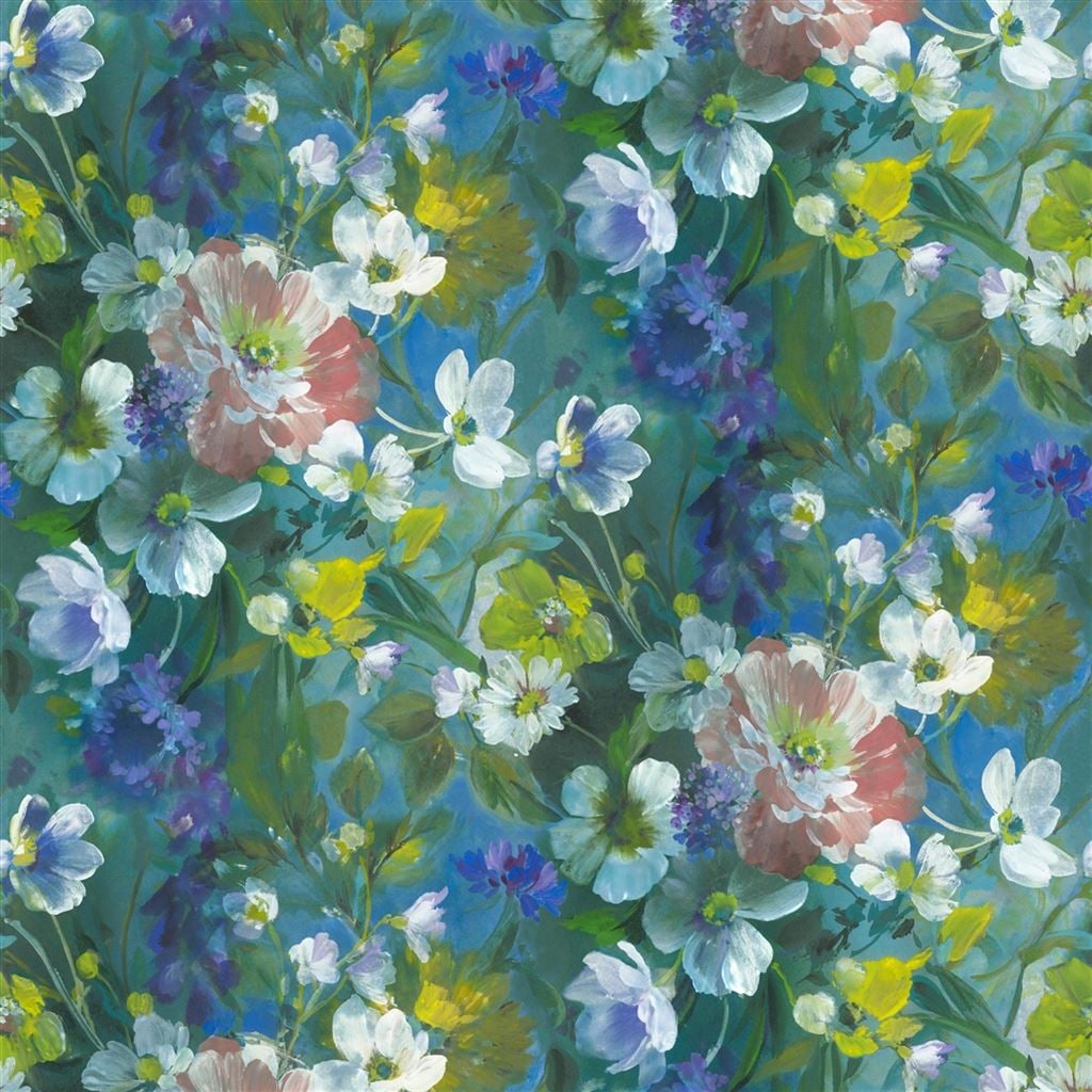 Gladys Blossom Cobalt — Designers Guild tyg