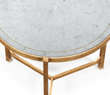 Large Round Lamp Table Contemporary in Eglomise - Gilded