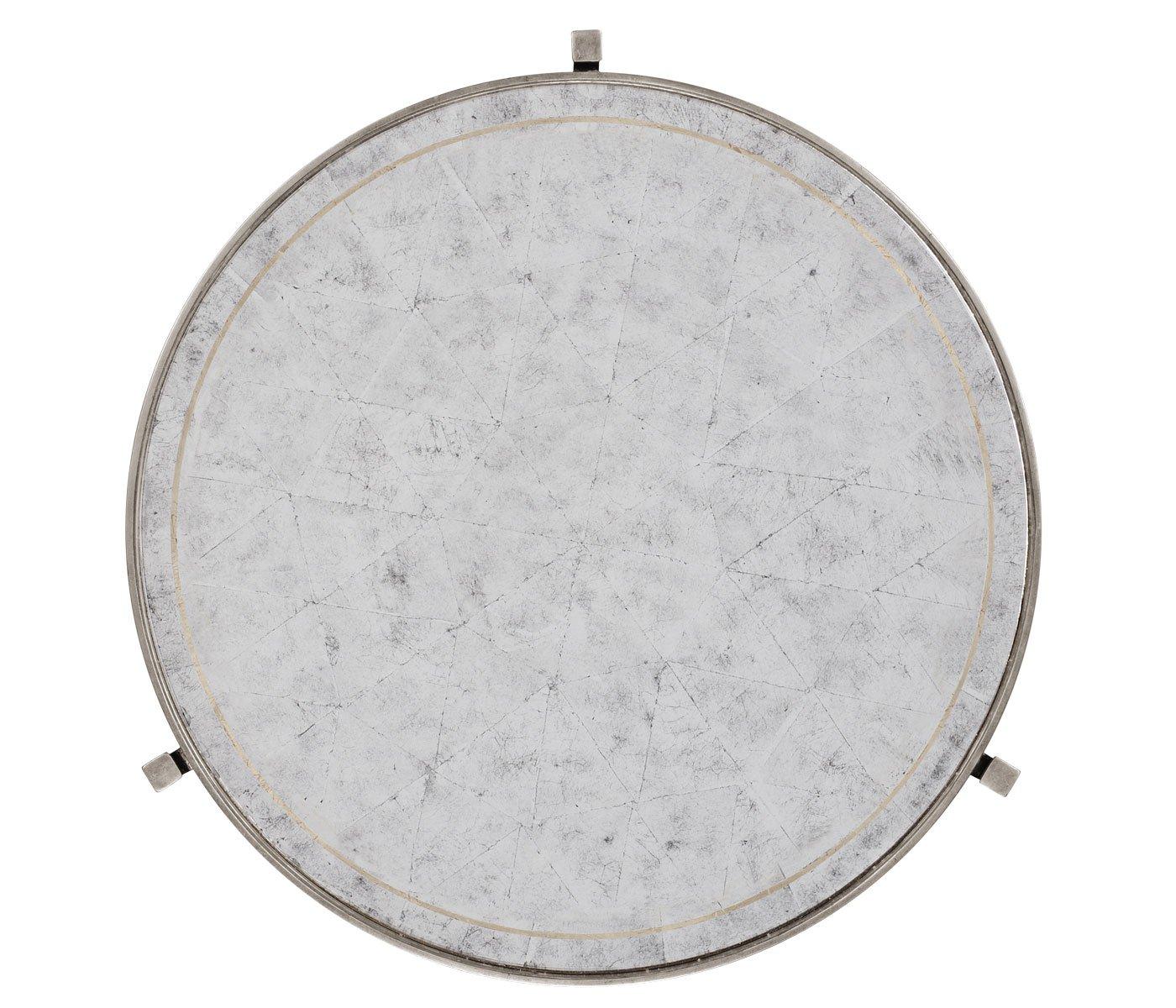 Large Round Lamp Table Contemporary in Eglomise - Gilded
