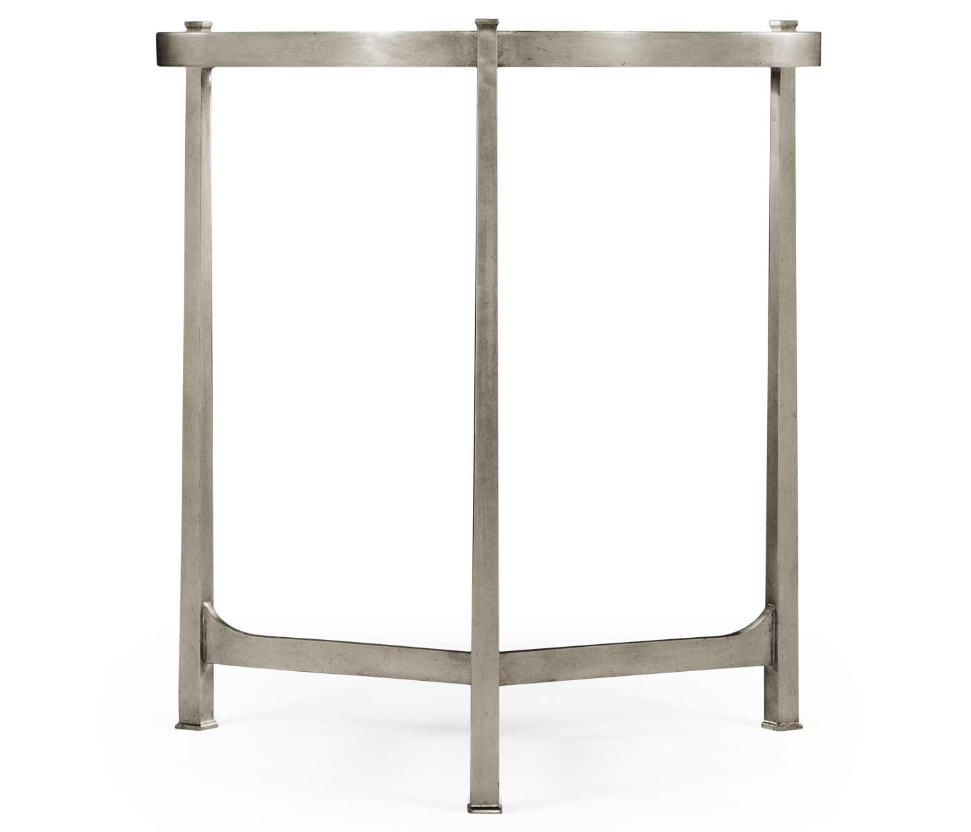Large Round Lamp Table Contemporary in Eglomise - Gilded