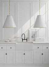 Goodman Large Hanging Lamp -riippuvalaisin — Thomas O'Brien for Visual Comfort & Co. miljöökuva