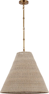 Goodman Large Hanging Lamp Takpendel — Thomas O'Brien for Visual Comfort & Co. — Hand-Rubbed Antique Brass with Hand-Rubbed Antique Brass Shade detaljbild