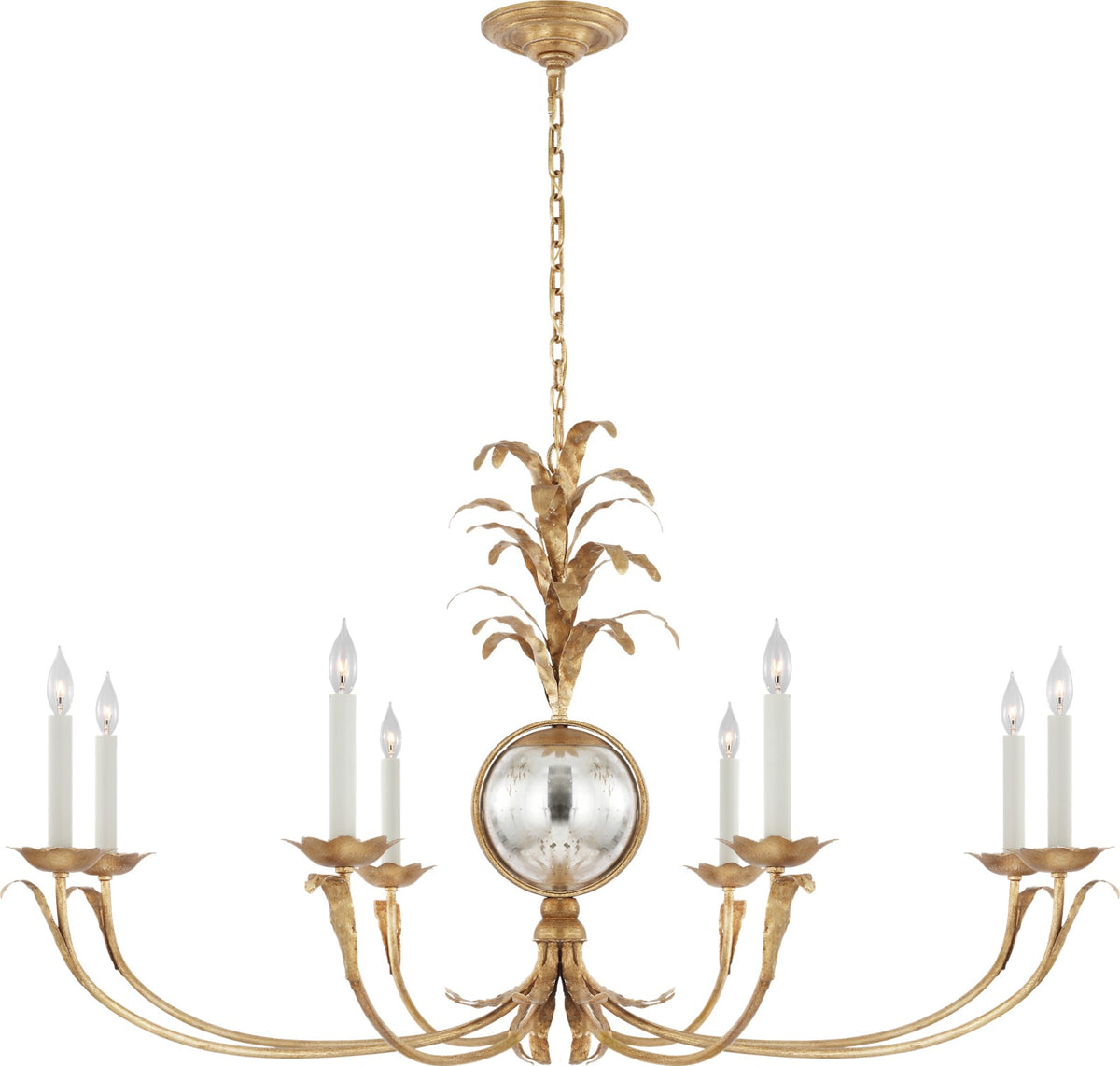 Gramercy Grande Wide Chandelier — Chapman & Myers for Visual Comfort & Co. — Gilded Iron
