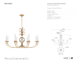 Gramercy Grande Wide Chandelier — Chapman & Myers for Visual Comfort & Co. dimension drawing